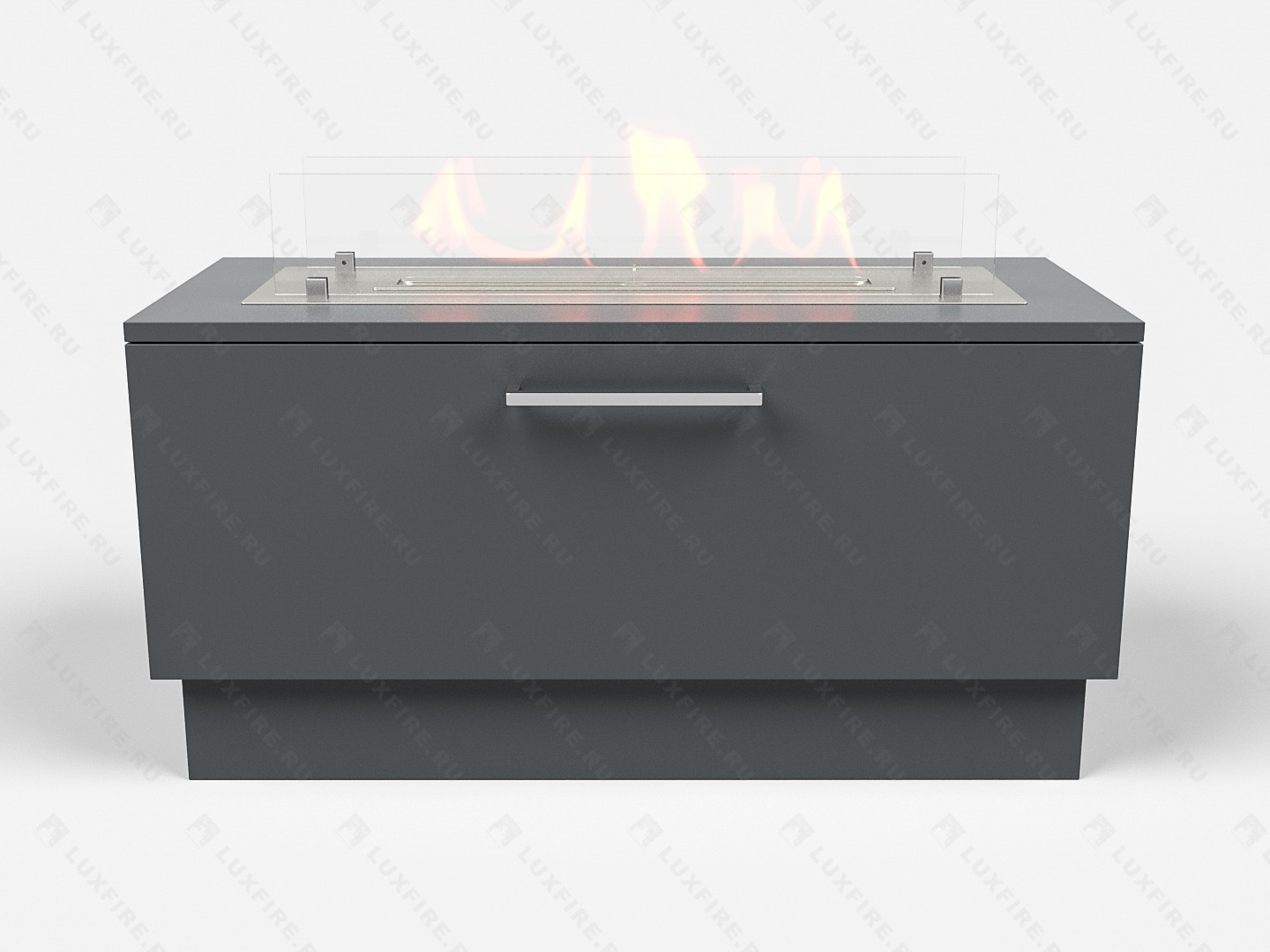 Тумба универсальная Lux Fire "Варвара" 800, графит, с биокамином 450 XS по цене 52 800 руб.