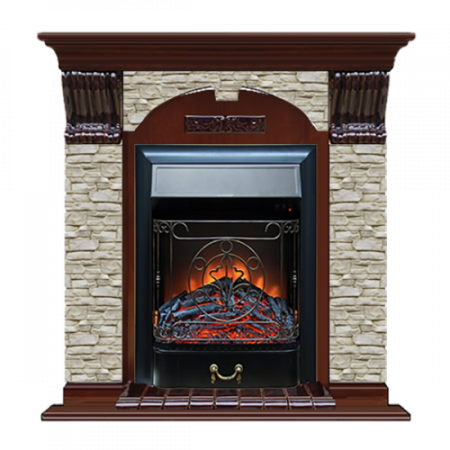 Арочный Грот однотонный (красное дерево)+Majestic Black