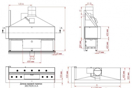 
Газовая топка Vero Design NI G6 H1