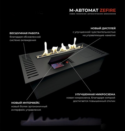 Автоматический биокамин ZeFire M 1400 шлифованный Автоматический биокамин ZeFire M 1400 шлифованный по цене 382 000 руб.