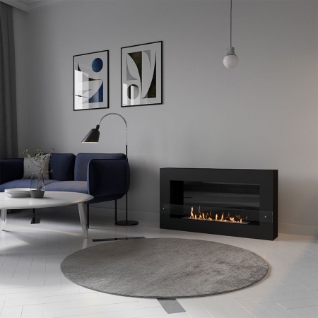 Биокамин SteelHeat WALL GRAND 1200 черный, стекло по цене 48 930 руб.