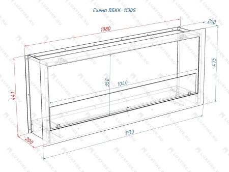 Встроенный биокамин Lux Fire Кабинет 1130 S по цене 60 390 руб.