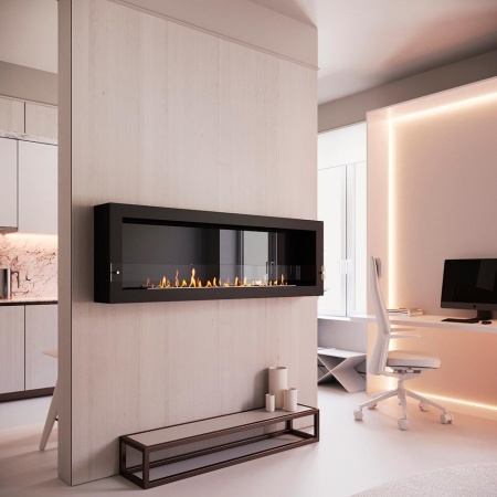 Биокамин SteelHeat WALL ONE 1700 черный, стекло по цене 74 760 руб.