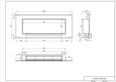 Биокамин "Русский огонь" Хай-тек 1200V встраиваемый по цене 35 800 руб.